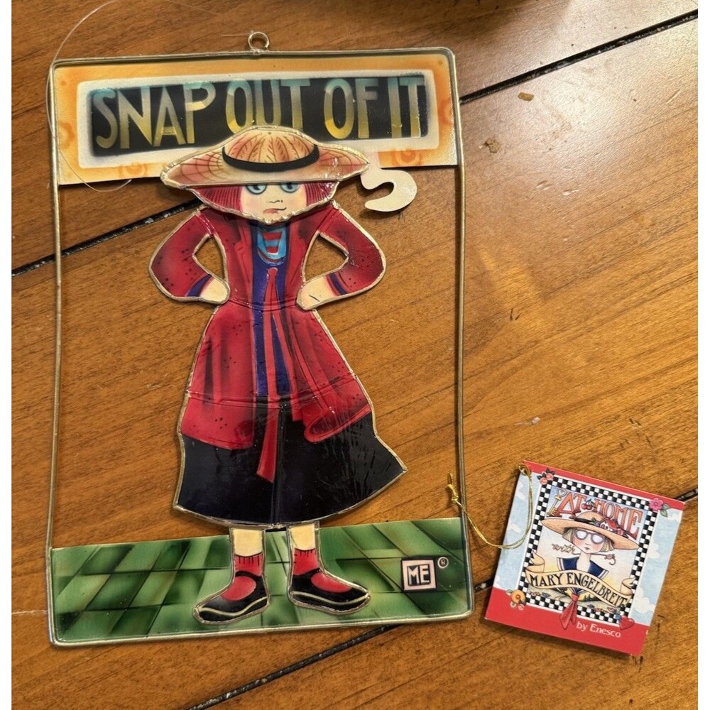 Mary Engelbreit Art Catcher Snap Out Of It 1998 Window Hanger Sun Catcher NWT